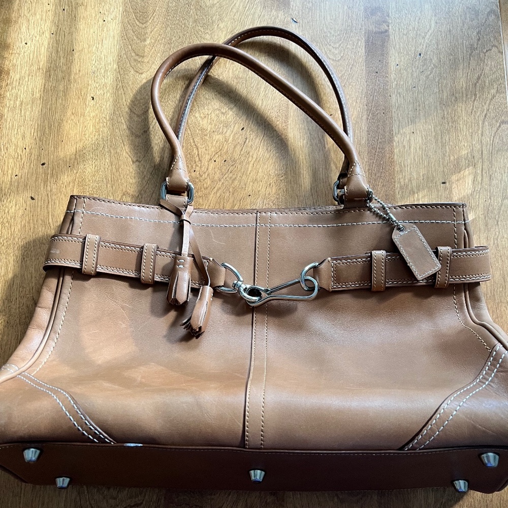 Tan leather bag